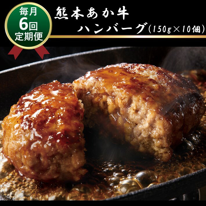 肥後の赤牛ハンバーグ 150g×10 定期便6回