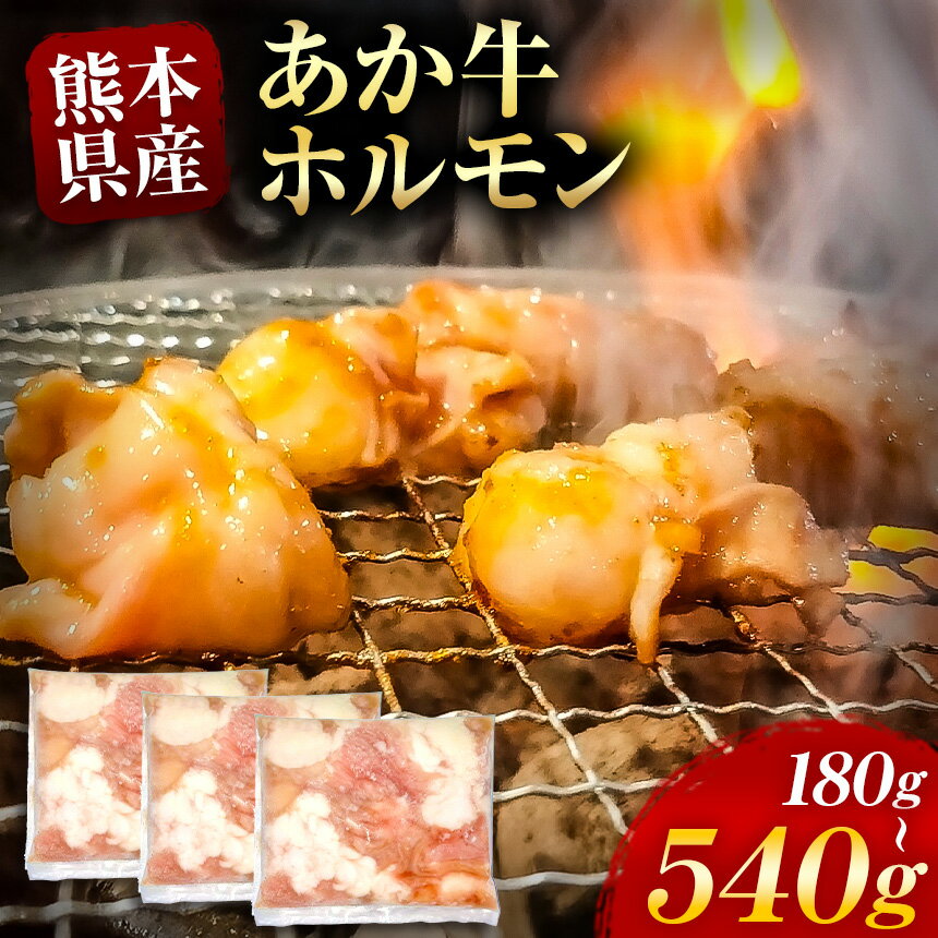 【ふるさと納税】選べる 内容量 あか牛 ホルモン 約 180g ～ 540g | 牛肉 牛 肉 内蔵 ホルモン うま 赤..
