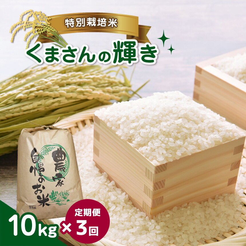 【ふるさと納税】【定期便3回】 特別栽培米 くまさんの輝き 