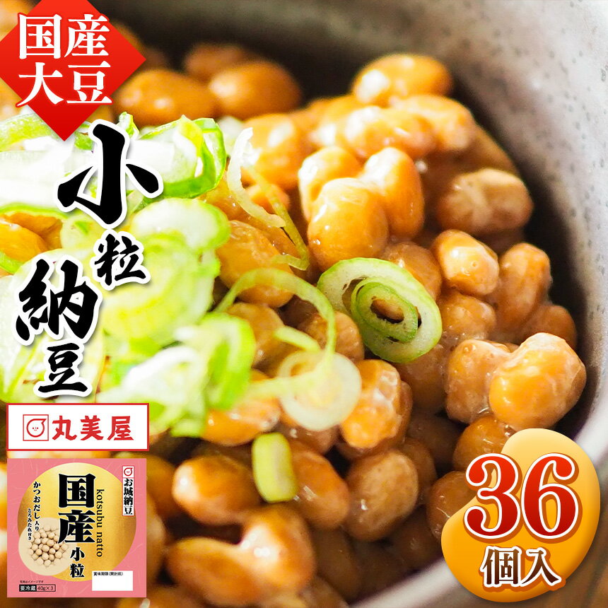 【ふるさと納税】国産大豆100%使用 国産小粒納豆 36食入 | 熊本県 和水町 くまもと なごみまち 国産大豆 国産 納豆 ヘルシー ナットウキナーゼ 健康 小粒 発酵 発酵食品 おかず ご飯のお供