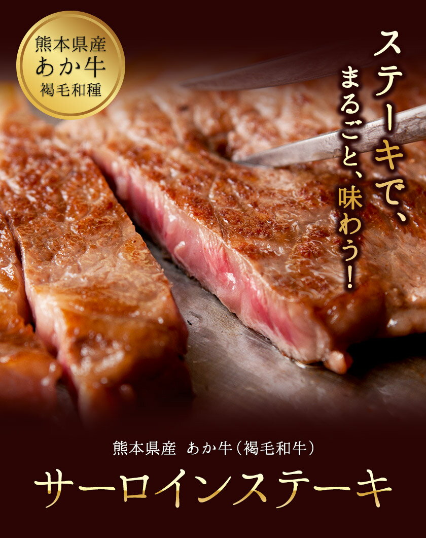 【ふるさと納税】ステーキ 赤身 牛肉 サーロインステーキ あか牛 小分け 熊本県産 500g ( 250g x 2枚 ) 小分け 個包装 ステーキ肉 あかうし 赤牛 あか牛丼 にも ジューシー 焼肉 《10月上旬-12月末頃出荷予定》