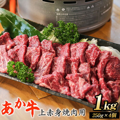 あか牛 上赤身焼肉用 1kg (250g×4個) 有限会社幸路[60日以内に出荷予定(土日祝を除く)] あかうし 赤牛 焼肉 冷凍 小分けパック