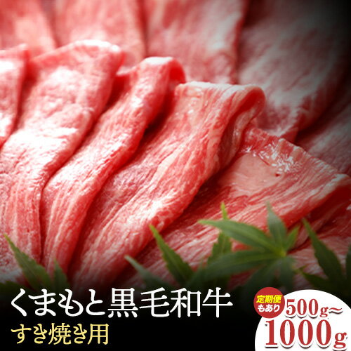 【ふるさと納税】牛肉 くまもと黒毛和牛 すき焼き用 500g 定期便 2回 5回 1000g 株式会社KAM Brewing《30日以内に出荷予定(土日祝除く)》 ふるさと納税 A4～A5等級 黒毛和牛 切り落としのサムネイル