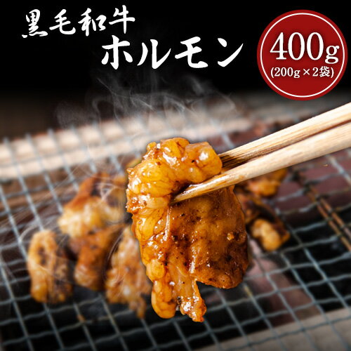 【ふるさと納税】黒毛和牛ホルモン400g(200g×2袋) ブランド牛 有限会社トップルーフ《60日以内に出荷予定(土日祝除く)》