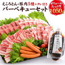 【ふるさと納税】えころとん・豚肉5種 計1050g バーベキュー・焼肉のたれセット 熊本県産 有限会社ファームヨシダ 《60日以内に出荷予定 土日祝除く 》