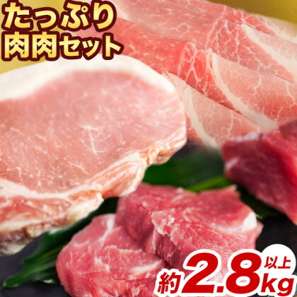 香心ポーク たっぷり肉肉セット 約2.8kg以上 有限会社コーシン《30日以内に出荷予定(土日祝除く)》 熊本 大津町 豚肉 豚 もも肉 モモ肉 ステーキ しゃぶしゃぶ すき焼き とんかつ 焼肉 送料無料