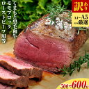 【ふるさと納税】訳あり 【A4〜A5】くまもと 黒毛和牛モモブロック ローストビーフ用等 約500g~ 600g《30日以内に出荷予定(土日祝除く)》熊本県 大...