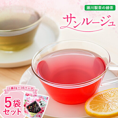 色が変わる日本茶 サンルージュ 5袋セット (1袋10バッグ入り) ティーバッグ [60日以内に出荷予定(土日祝除く)]熊本県 大津町産 株式会社 瀬川製茶 新品種 希少 ピンク 緑茶
