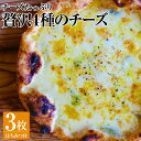 【ふるさと納税】【ナポリピッツァ専門店が作る薪窯焼き冷凍ピッツァセット】チーズたっぷり贅沢4種のチーズ はちみつ付 3枚 直径約23cm前後 4種のチーズ チーズピザ はちみつ ピザ 手作りピザ…