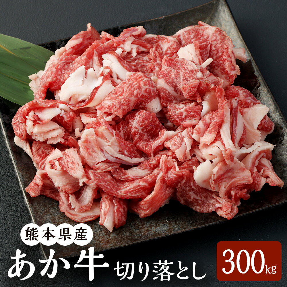 【ふるさと納税】あか牛 切り落とし 300g 赤牛 くまもとあか牛 和牛 切り落し 切落し 牛 牛肉 肉 お肉 冷凍 国産 九州 熊本県 菊陽町 送料無料