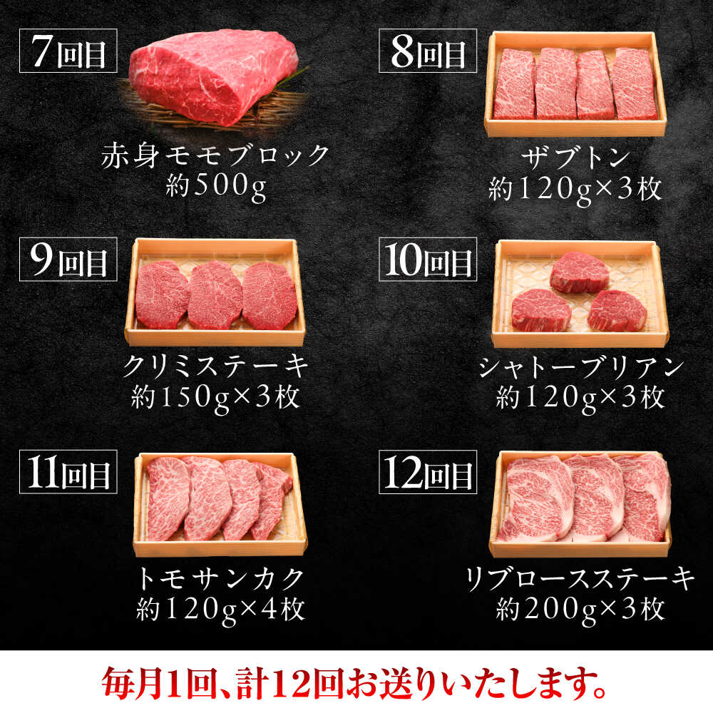 【ふるさと納税】【全12回定期便】【GI認証】くまもとあか牛 食べ比べ / 菊陽町 あかうし あか牛 ステーキ サーロイン リブロース シャトーブリアン 定期便 熊本県 肉 にく ブランド 旨み くまもとあか牛 和牛 最高 牛 牛肉 冷凍 国産 【有限会社 三協畜産】[BHAS032] f434043-kikuyo-10001869 熊本県菊陽町 サンプル画像3