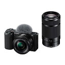 【ふるさと納税】【ブラック】【台数限定】デジタル 一眼 カメラ VLOGCAM ZV-E10Y ダブルズーム レンズ キット ソニー / カメラ ソニー 一眼 ...