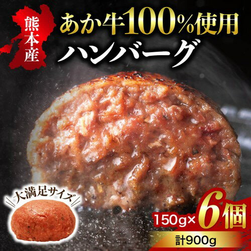 南小国町 くまもとあか牛 あか牛 国産 赤身 ギフト 冷凍 国産牛 肉 絶品 ヘルシー 無添加 馬肉 熊本 阿蘇 南小国 ブロック 赤 真空パック 個包装 毛和牛 幻 贈答 高級 送料無料 熊本肥育 健康あか牛 ハンバーグ ステーキ 150g 6個 個包装