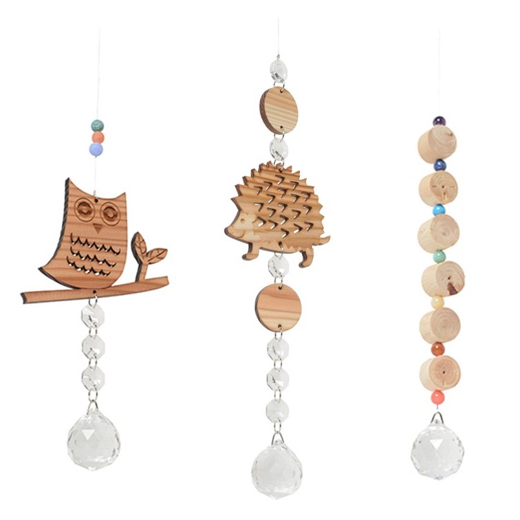 【ふるさと納税】【Foreque】サンキャッチャー フクロウ/ハリネズミ/ヒノキ 小国杉 インテリア おしゃれ 贈り物 プレゼント ギフト 贈答用 出産祝い Foreque 熊本 阿蘇 南小国町 送料無料