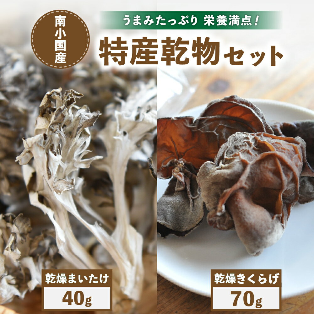 (熊本県・南小国産)うまみ&栄養が自慢♪の乾燥まいたけ40g・乾燥きくらげ70gセット