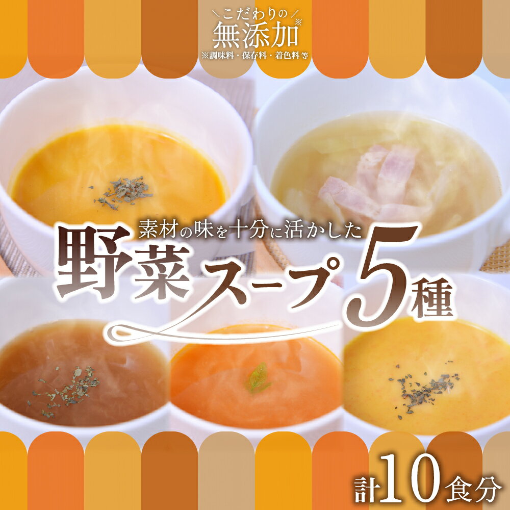 【ふるさと納税】 スープ 野菜スープ 無添加 レトルト 熊本 阿蘇 南小国 詰合せ オニオンスープ 玉ねぎ トマト 人参 キャベツ かぼちゃ 5種類 10食 無添加 送料無料 簡単調理 湯せん レンジ 温めるだけ