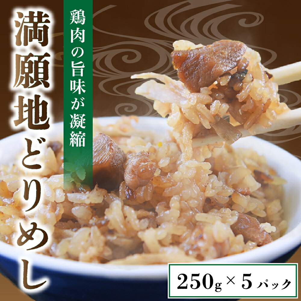 満願地どりめし 200g 5パック 鶏めし 鶏 ごはん パック 冷凍 冷凍食品 レンジ おにぎり ギフト 贈答用 熊本 阿蘇 南小国町 送料無料