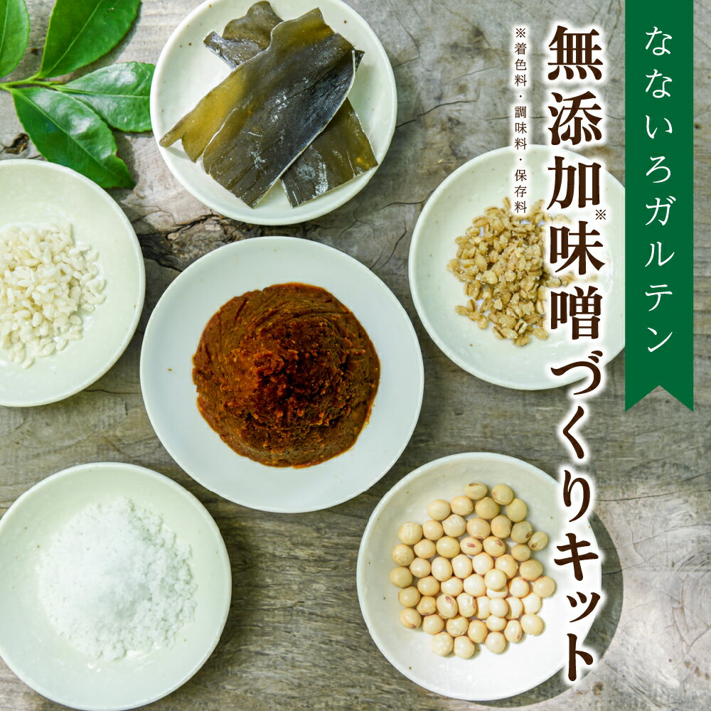 【ふるさと納税】 秋冬限定 なないろガルテン 無添加 味噌づくり キット 味噌 みそ 手作り 蒸し大豆 米麹 米こうじ 麦麹 麦こうじ 熊本 阿蘇 南小国町 送料無料のサムネイル