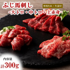 【ふるさと納税】 ふじ馬刺し 人気3種詰合せ 300g 大トロ 中トロ 上赤身 馬刺し 詰め合わせ ...