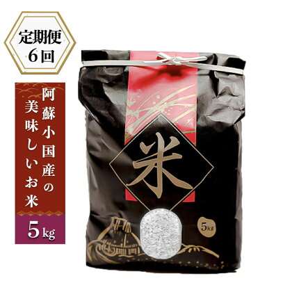 定期便6ヶ月 新米 令和5年産 産直 ノンブレンド米 単一原料 お米 銘柄おまかせ あきげしき ひのひかり ひとめぼれ 5kg×6回 合計30kg 阿蘇 小国町 産地直送 国産 ギフト プレゼント 贈答 お歳暮 ふるさと納税 送料無料 【地場産品：類型1】