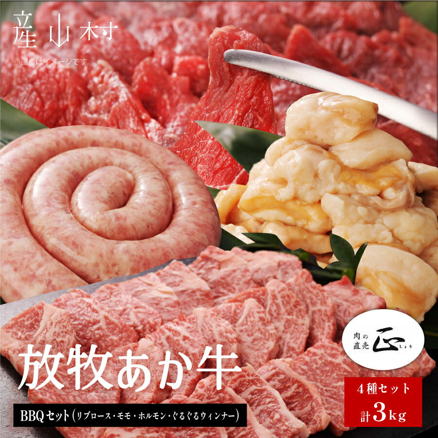 阿蘇うぶやま村の放牧あか牛BBQセット リブロース モモ ホルモン ぐるぐるウインナー 赤身 和牛 牛肉 牛 国産 あか牛 焼肉正 人気 ギフト 詰め合わせ 贈り物 お中元 お歳暮 贈答 熊本 阿蘇 産山村 送料無料