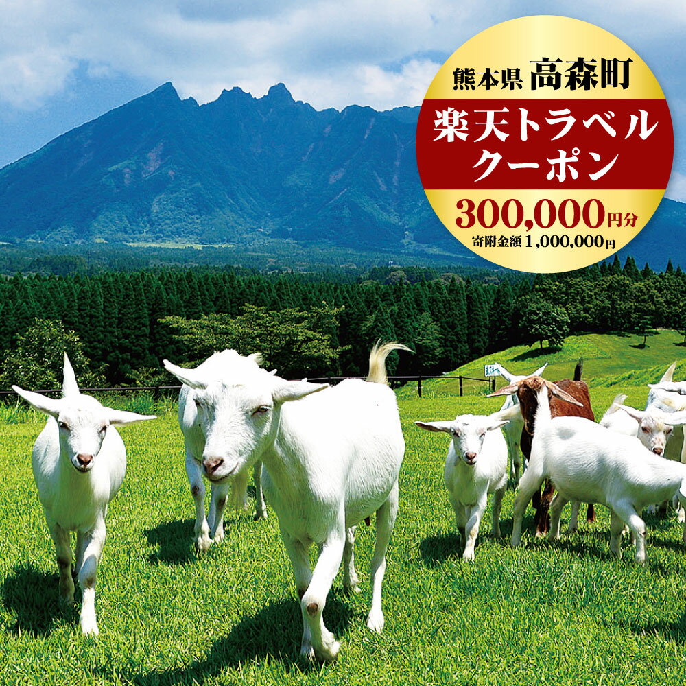 【ふるさと納税】 熊本県高森町の対象施設で使える楽天トラベルクーポン 寄付額1,000,000円のサムネイル