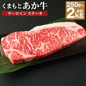 【ふるさと納税】【毎月先着100名様にレビューでご当地ラーメンをプレゼント】<選べる 容量>くまもとあか牛 サーロイン 250g/500g/1kg/1.5kg/2kg 1枚 250g 1~8枚 ソース付 霜降り 肉 お肉 牛肉 赤牛 サーロインステーキ 和牛 国産 冷凍 九州 熊本県 高森町 送料無料