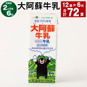 【ふるさと納税】【定期便】【2ヶ月毎6回】大阿蘇牛乳 計72本(12本×6回) 1本あたり200ml 紙パック 生乳100% 牛乳 乳飲料 乳性飲料 成分無調整 くまモン ミルク 飲料 九州 熊本県産 国産 熊本県 高森町 送料無料