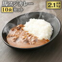 【ふるさと納税】馬スジのカレー 10食セット 合計2.1kg 210g×10個 カレー 菅乃屋 レストラン 千興ファーム レトルト 惣菜 馬すじ 馬肉 保存食 非常食 長期保存 送料無料