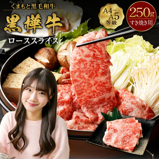 【ふるさと納税】くまもと黒毛和牛 黒樺牛 A4~A5等級 ローススライス すき焼き用 250g 牛肉 牛 お肉 鍋 すきやき しゃぶしゃぶ 薄切り スライス 黒毛和牛 国産 九州産 熊本県産 冷凍 送料無料 【ふるさと納税】くまもと黒毛和牛 黒樺牛 A4~A5等級 ローススライス すき焼き用 250g 牛肉 牛 お肉 鍋 すきやき しゃぶしゃぶ 薄切り スライス 黒毛和牛 国産 九州産 熊本県産 冷凍 送料無料