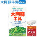 【ふるさと納税】【選べる 定期便】大阿蘇牛乳 250ml 1回 24本 計48本~288本 牛乳 飲料 生乳100% 乳飲料 ミルク 無調整牛乳 らくのうマザー...