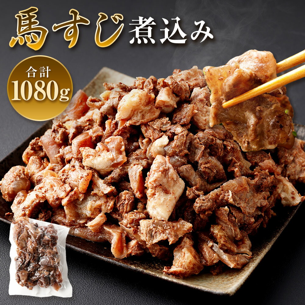 馬すじ煮込み 合計1,080g 180g×6パック 真空パック お肉 馬肉 馬スジ 煮込み 惣菜 おつまみ 小分け 冷凍 送料無料