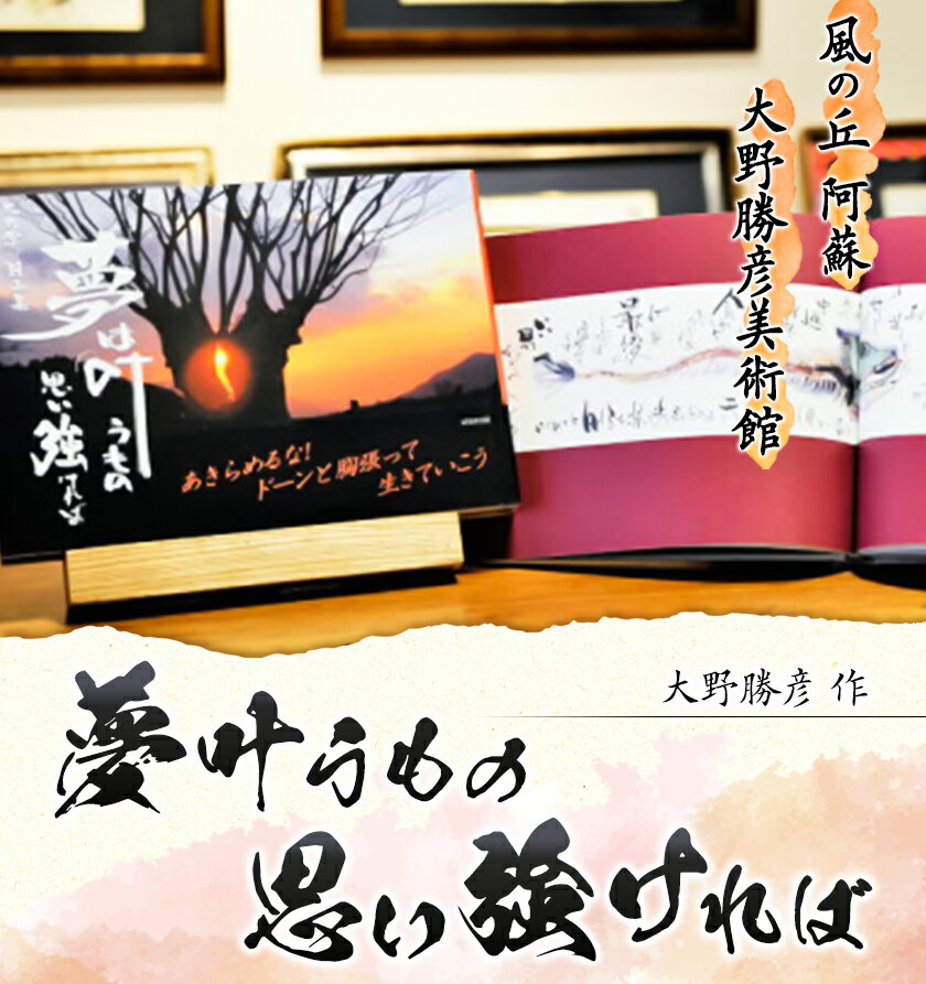 【ふるさと納税】大野勝彦＜2018年発行＞詩画集『夢叶うもの 思い強ければ』風の丘阿蘇大野勝彦美術館《60日以内に出荷予定(土日祝を除く)》美術館 詩