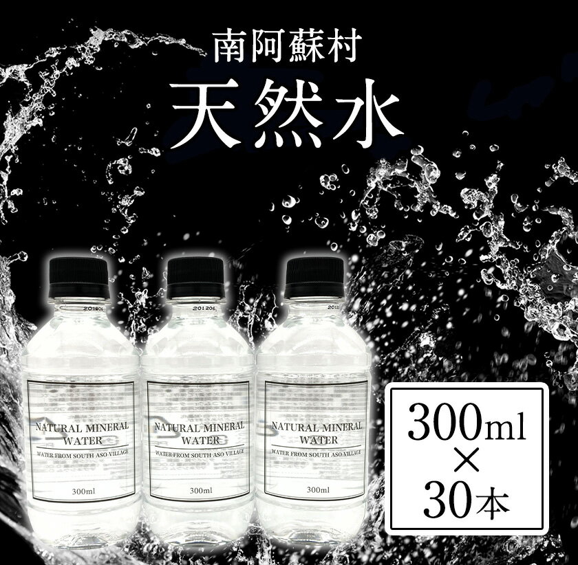 【ふるさと納税】南阿蘇村 天然水 300mlボトル×30本（スタイリッシュラベル）ハイコムウォーター 《30日以内に出荷予定(土日祝除く)》 熊本県南阿蘇村 天然水