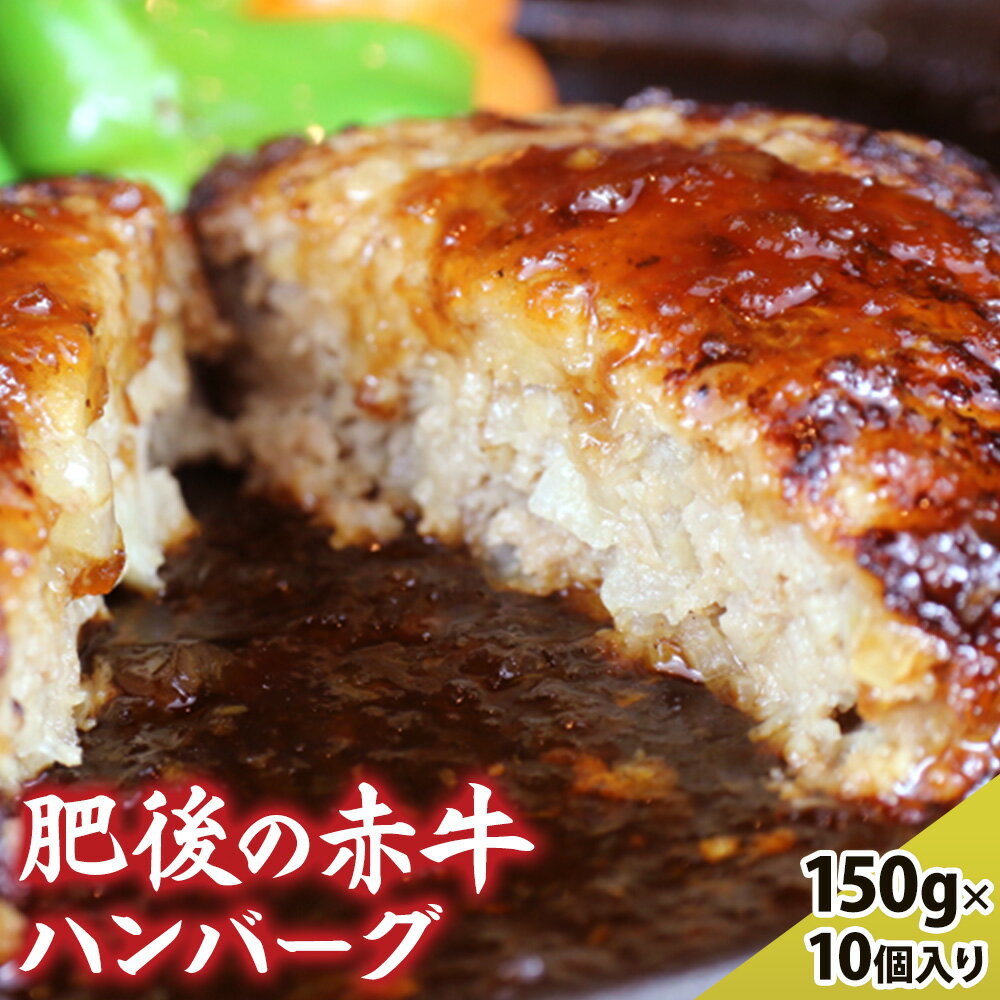 [希少和牛]肥後の赤牛ハンバーグ ハンバーグ 熊本県産 あか牛ハンバーグ 150g × 10個 南阿蘇L(阿蘇牧場) 牛肉 あか牛 南阿蘇村 [90日以内に出荷予定(土日祝除く)]