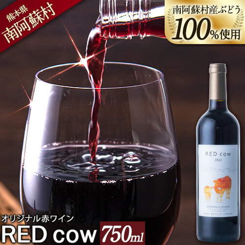 6位! 口コミ数「2件」評価「4.5」南阿蘇村産ぶどう100%使用 赤ワイン RED cow 1本 750ml《30日以内に出荷予定(土日祝除く)》熊本県 南阿蘇村 カベルネ・ソ･･･ 