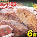 【ふるさと納税】あか牛 100％ハンバーグ 120g 6個 あか牛のたれ付き 熊本県産 あか牛 あかうし 三協畜産 《60日以内に出荷予定 土日祝除く 》 熊本県 南阿蘇村 タレ付き ハンバーグ 熊本和牛 …