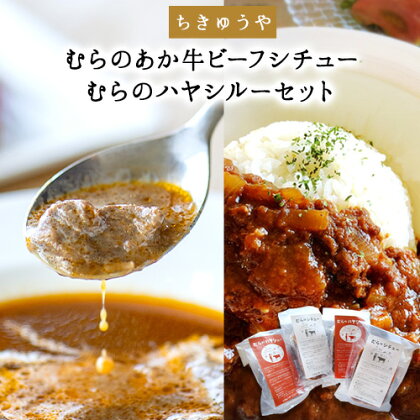 ちきゅうや「むらのあか牛ビーフシチュー×2」と「むらのハヤシルー×2」4食セット《30日以内に出荷予定(土日祝除く)》 熊本県南阿蘇村 ハヤシルー ビーフシチュー