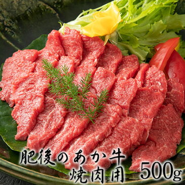 【ふるさと納税】肥後のあか牛 焼き肉用500g 御船屋 熊本県御船町《90日以内に順次出荷(土日祝除く)》