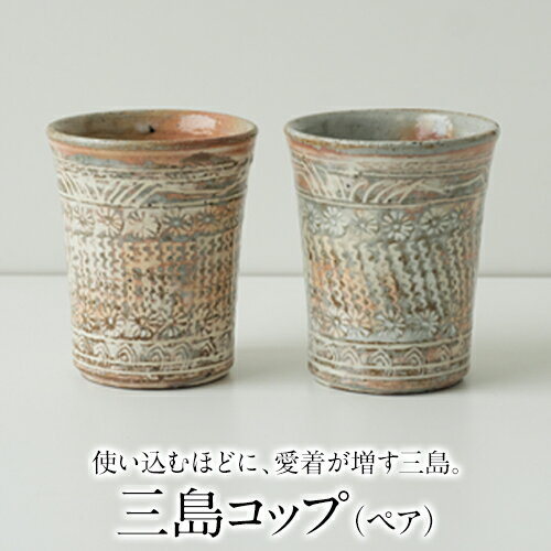 2位! 口コミ数「1件」評価「1」【陶器】三島コップ（ペア）一道窯 《受注制作につき最大3カ月以内に出荷予定》