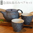 【ふるさと納税】熊本県 御船町 御船窯 陶製 急須&湯呑みペアセット 《受注制作につき最大4カ月以内に出荷予定》