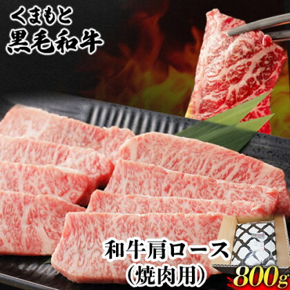 くまもと黒毛和牛 肩ロース 焼肉用 800g 肉のみやべ 《90日以内に出荷予定(土日祝除く)》 焼肉 チンジャオロースー チャーハン