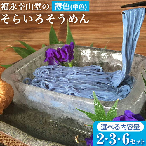 そらいろそうめん薄色 選べる 2セット 3セット 6セット 福永幸山堂[60日以内に出荷予定(土日祝除く)]