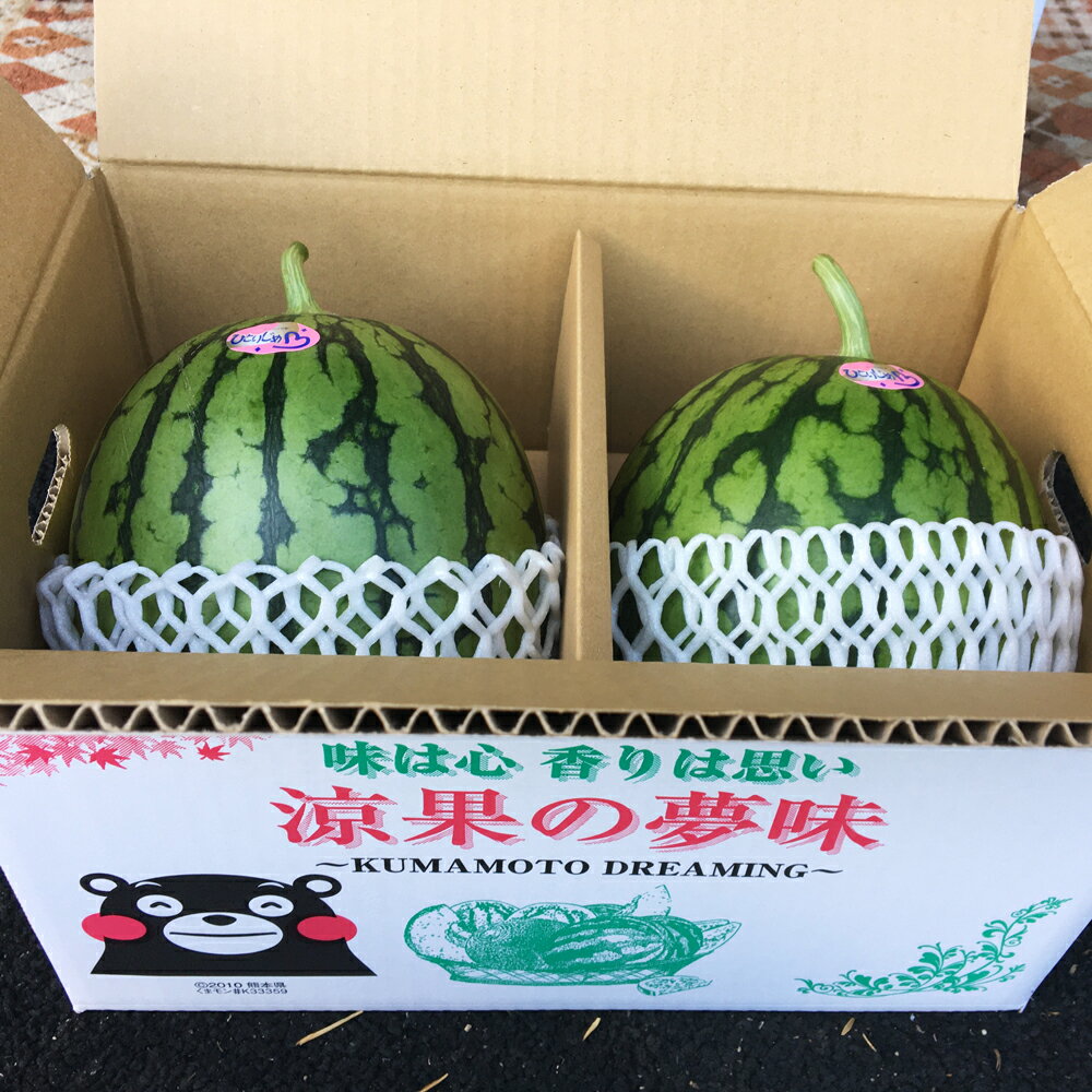 【ふるさと納税】熊本県益城町産 小玉スイカ 2玉〜6玉入り 1箱約4kg スイカ すいか 果物 フルーツ 西瓜 熊本県産 九州産 国産 送料無料【2024年5月下旬～8月上旬に順次発送予定】 3