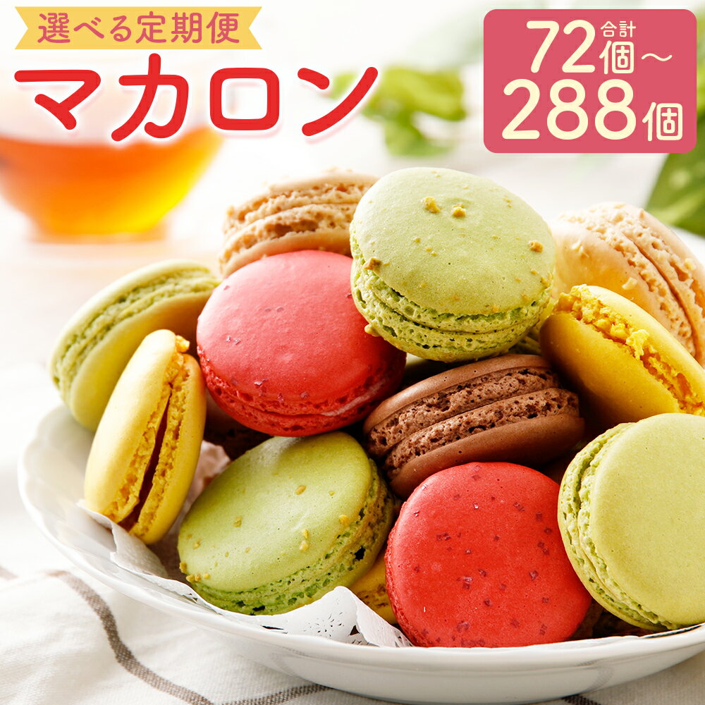 【ふるさと納税】【選べる定期便】とろとろマカロン 24個入 3ヶ月/6ヶ月/12ヶ月 6種類×各4個 定期便 スイーツ 洋菓子 お菓子 マカロン 一流パティシエ...