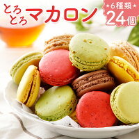 【ふるさと納税】とろとろマカロン6種24個入 6種類×各4個 スイーツ 洋菓子 お菓子 マカロン 一流パティシエが認めるホテル使用品 食べ比べ 冷凍 送料無料