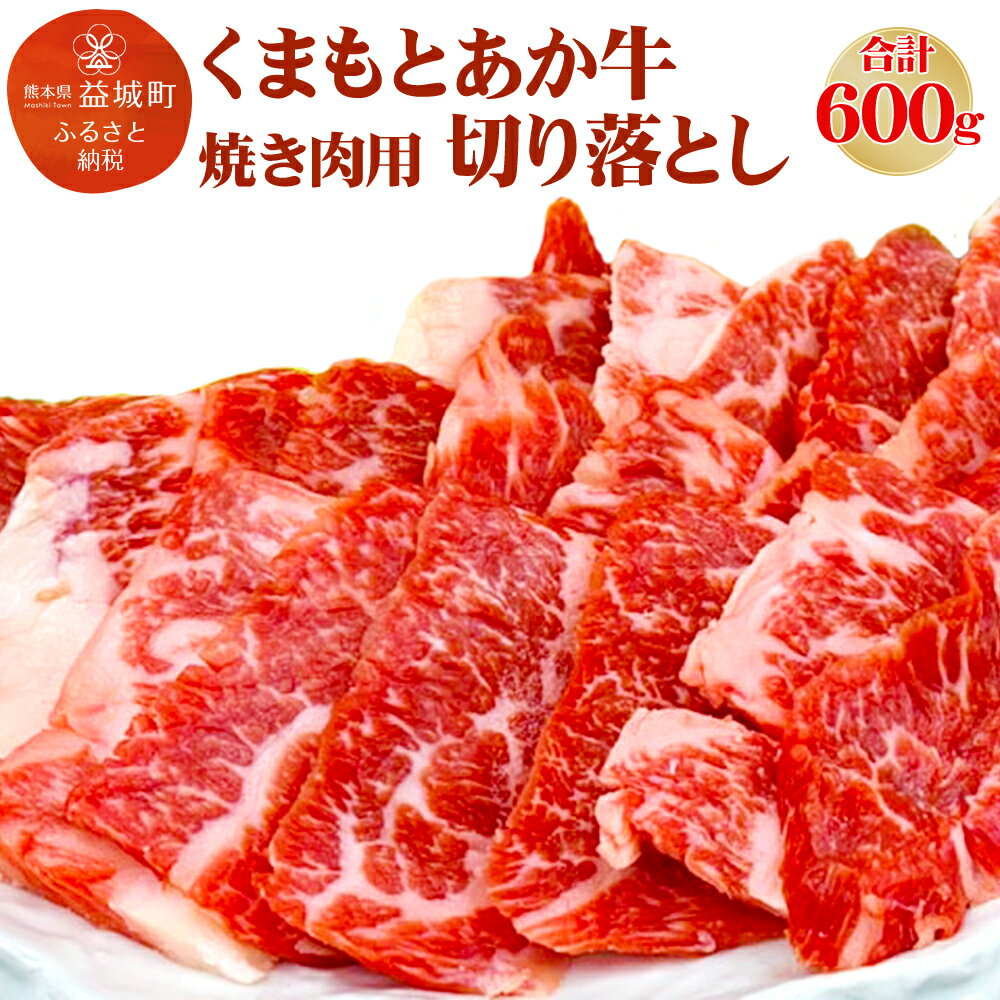 熊本県産 GI認証取得 くまもとあか牛 焼き肉用切り落とし 合計600g 300g×2パック 牛肉 あか牛 お肉 冷凍 熊本県 益城町 送料無料