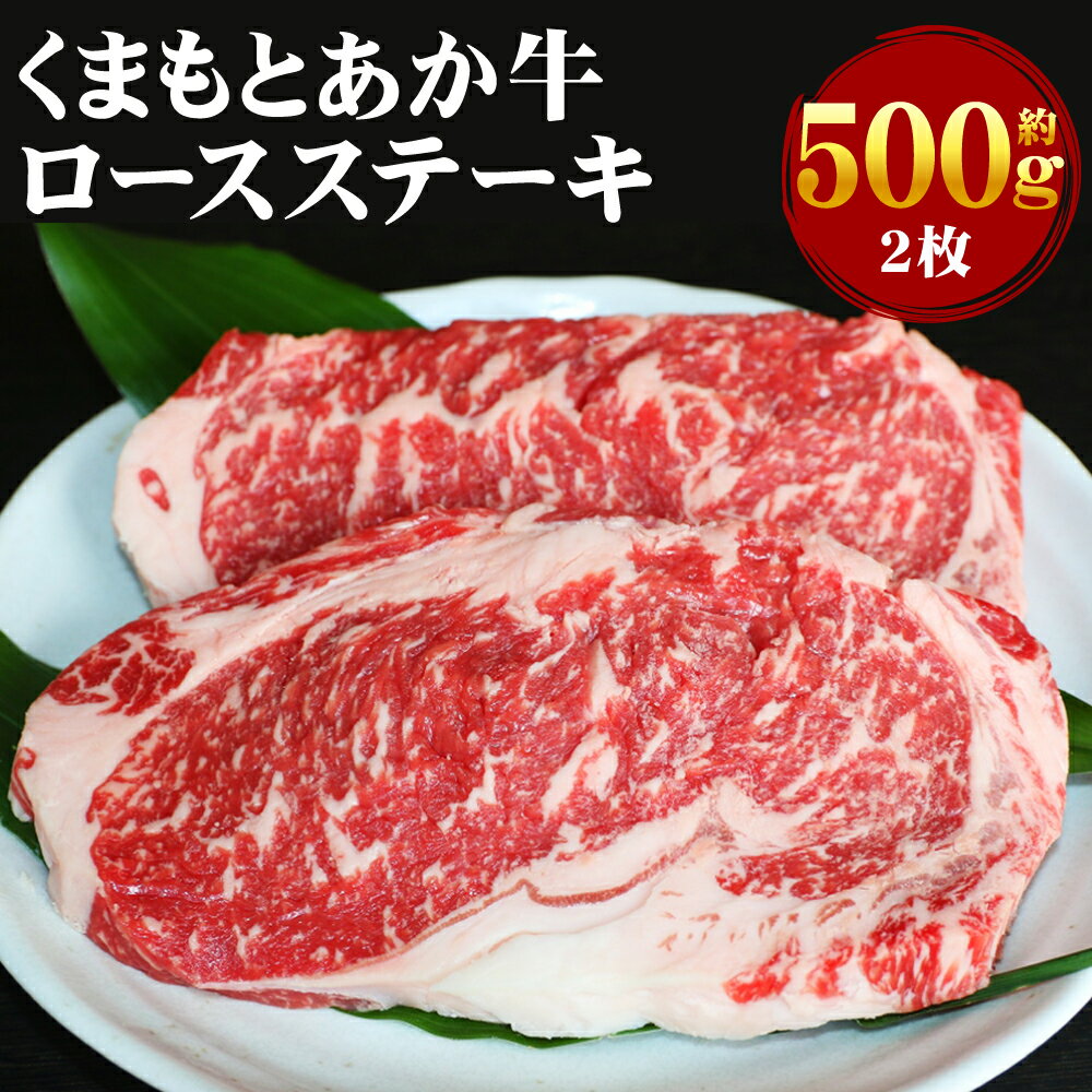 GI認証 くまもとあか牛 ロースステーキ 約500g 2枚 ロース ステーキ お肉 牛肉 和牛 熊本県産 九州産 国産 冷凍 送料無料
