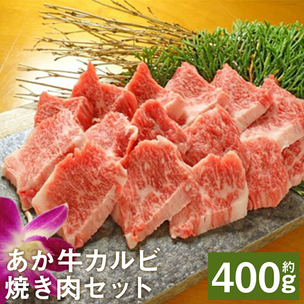 あか牛カルビ焼き肉セット 約400g あか牛のたれ200ml付き カルビ バラ スライス済み 焼肉 あか牛 牛肉 冷凍 送料無料