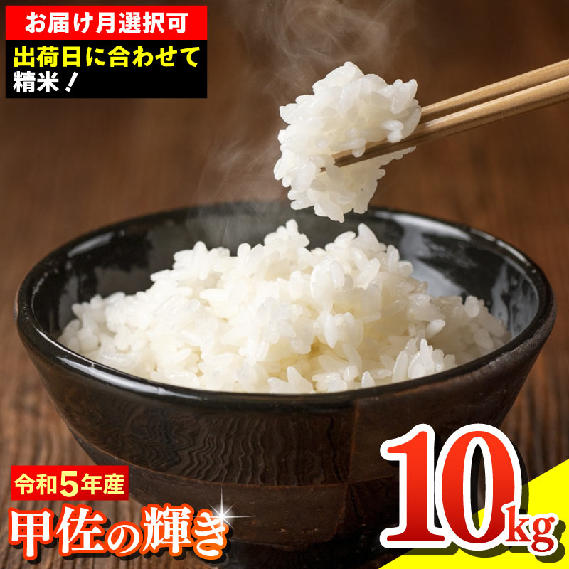 【ふるさと納税】令和5年産 甲佐の輝き 精米10kg 10kg 1袋 【配送月選択可 】／出荷日に合わせて精米【価格改定XB】